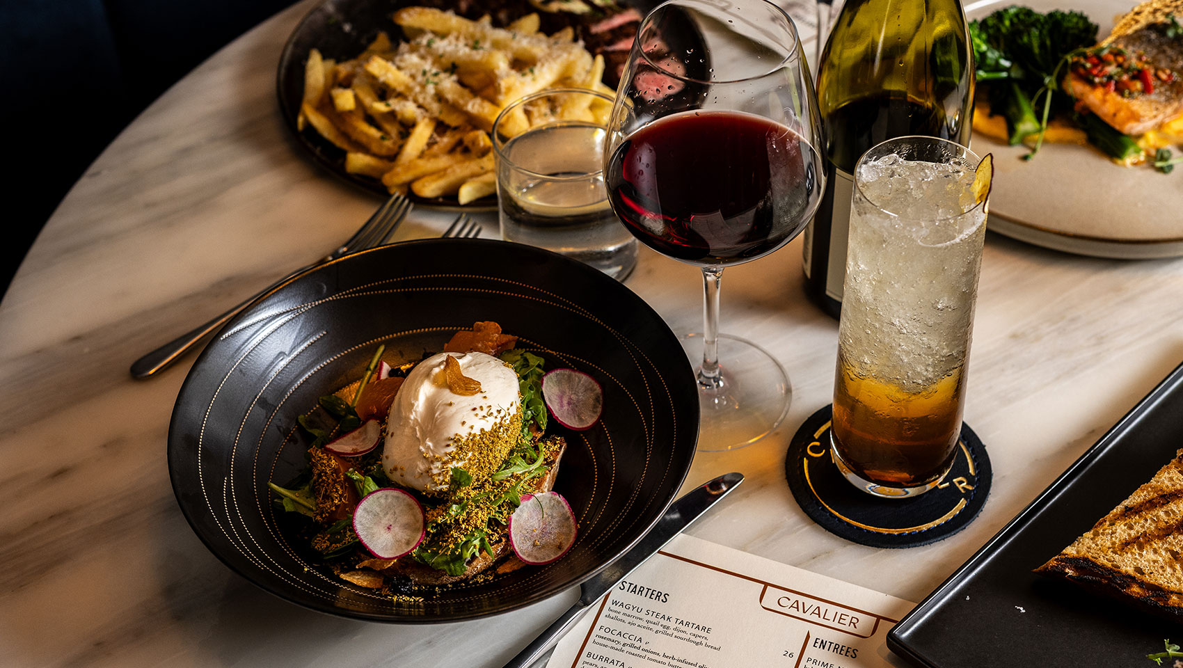 Appetizers at cavalier san antonio